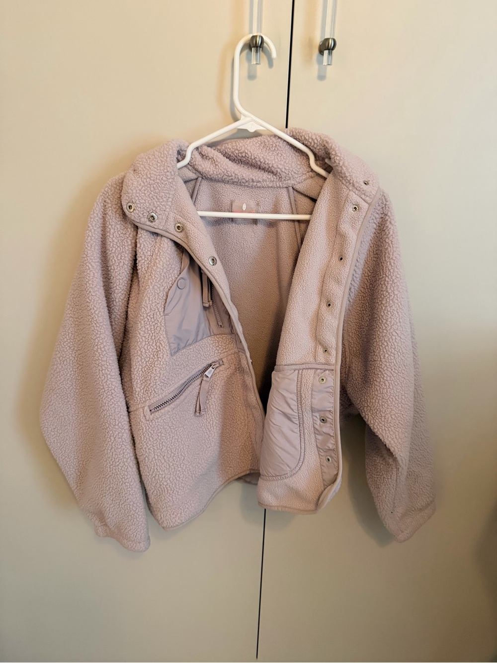 FP Movement by Free People Plush Fleece Hit The Slopes Jacket in Light Lavender